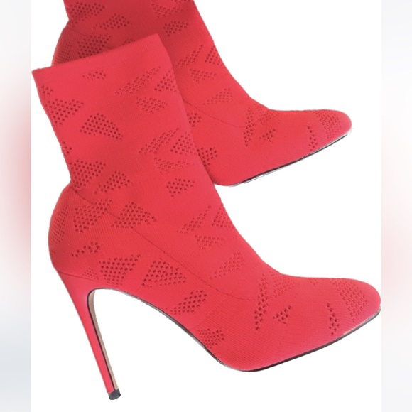 ASOS | Shoes | Red Sock Ankle Boots | Poshmark
